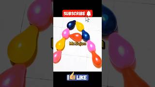 Asmr colourful water balloon popping letter A riversforyou balloonpopping shortvideo [upl. by Bergmans446]