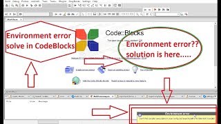 How to solve environment error in CodeBlocksEnvironment error solve in CodeBlocks Bangla tutorial [upl. by Nevram203]