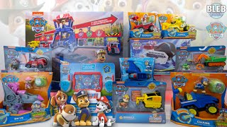 Paw Patrol toy collection and Truck Stop HQ unboxing no talking toy review ASMR [upl. by Nivart]