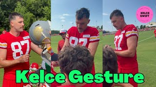 Travis Kelce’s ADORABLE GESTURE to fans during Kansas City Chiefs Training [upl. by Aener]