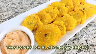 Patacones de plátano verde  recetas de cocina [upl. by Carlyle465]