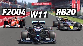 Clash Of The Titans W11 vs RB20 vs F2004 [upl. by Odarnoc]