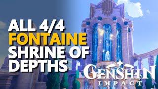 Fontaine Shrine of Depths Locations Genshin Impact All 44 [upl. by Celestia845]