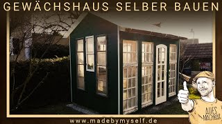 Build a DIY old windows garden house greenhouse by yourself  get free construction plan [upl. by Avaria]