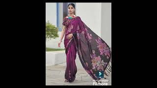 Printed saree designs [upl. by Eicak]