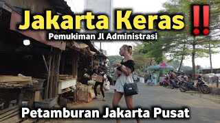 JAKARTA KERAS‼️Pemukiman Jl Administrasi Petamburan Jakarta Pusat [upl. by Nedrud748]