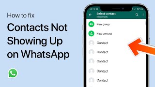 How To Fix Contacts Not Showing Up on WhatsApp [upl. by Nrobyalc4]