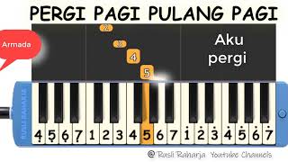 Pergi pagi pulang pagi not pianika [upl. by Alue275]