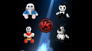 Plush battle Bendy and Boris vs Sans and Papyrus Undertale and BATIM [upl. by Park]