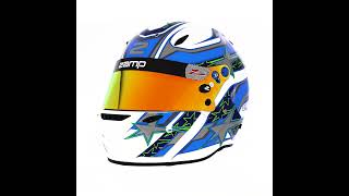 ZR72 WHITE BLUE  FIA amp SNELL APPROVED HELMET 360 VIDEO [upl. by Rosenkranz835]