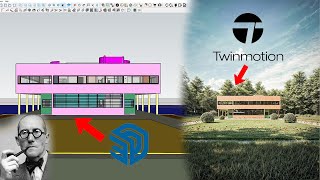 TWINMOTION TUTORIAL of Le Corbusier  VILLA SAVOYE but Corten [upl. by Waylan892]