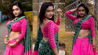 Saree fashion  Saree review  Beautiful Sonu With pink colour Saree I Sareelover  2024 [upl. by Yerffe]