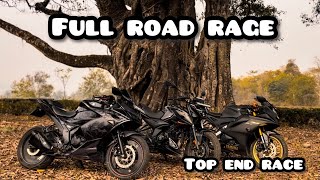 Rash Driving N160 vs R15v4 vs Modified Gixxer viral topend vlog [upl. by Rama]