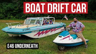 Drift Boat Party Car w Turbo M50 and Matching Jet Ski Scooter [upl. by Ronnholm]