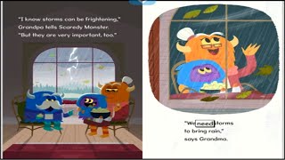 Scaredy Monster And The Big Storm  KidsTale  Monster stories for kids [upl. by Blancha]