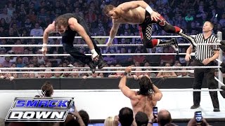 Dean Ambrose amp Sami Zayn vs Seth Rollins amp Kevin Owens SmackDown July 14 2016 [upl. by Mellman785]