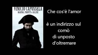 Vinicio Capossela  Che CossE LAmor Testo Lyrics [upl. by Haidabez]