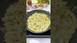 Pasta With White Sauce  easy breakfast shorts breakfast pasta [upl. by Nicolis]