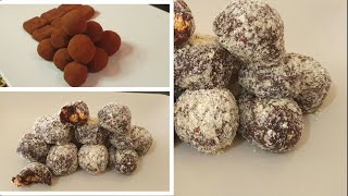 Chocolate Truffles Recipe  Condensed milk chocolate truffles [upl. by Dunlavy]