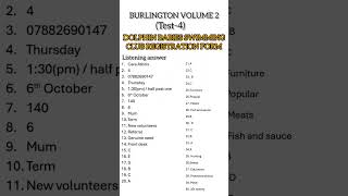 Burlington volume 2 DOLPHIN BABIES SWIMMING CLUB REGISTRATION FORM Listening answer  SUMPUN IELTS [upl. by Cleveland965]