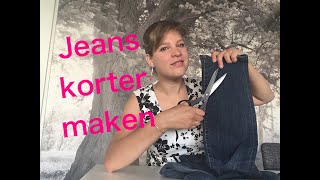 Jeans korter maken [upl. by Marigolde]