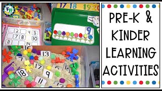 PREK AND KINDERGARTEN LEARNING ACTIVITIES  MATH amp LITERACY [upl. by Cherry]