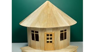 Casas de palitos de helado  Simple popsicle stick House [upl. by Saleme889]