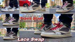 Jordan 1 Low REVERSE MOCHA “Travis Scott” Lace swap [upl. by Stedmann948]