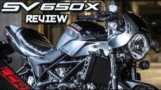 2018 Suzuki SV650X Ride Review  Retro REMIX [upl. by Elocal]