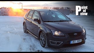 Ford Focus ST cold start and POV drive in 26C [upl. by Macknair239]