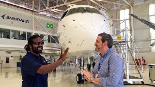 The Embraer Factory Tour Wilbur Sargunaraj in São José dos Campos [upl. by Val]