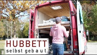 Hubbettgestell selbst gebaut  Camper Van mit Motorradgarage  Vanlife Hubbett [upl. by Claiborn]