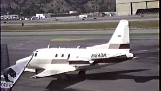 Turbojet Sabreliner Departing BUR [upl. by Lynad]