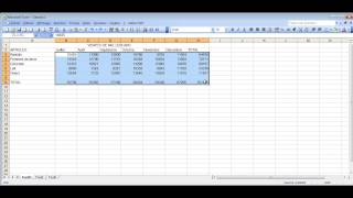 Tuto  Les bases dExcel 12 Les tableaux et la somme automatique [upl. by Barret]