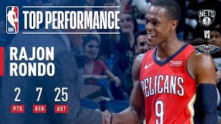 Rajon Rondo Dishes a CAREERHIGH 25 Assists vs Nets  December 27 2017 [upl. by Crandall]