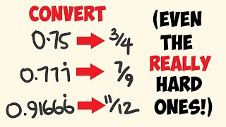 How to Convert Decimals to Fractions Easily [upl. by Teik95]