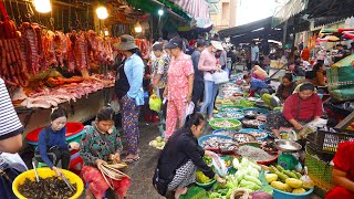 Psar Boeng Trabek Phnom Penh City  Amazing Food Tour Around Market [upl. by Ainslie]