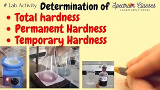 Estimation of Total permanent amp temporary Hardness of water sample by EDTA Complexometric titration [upl. by Akiehsal]