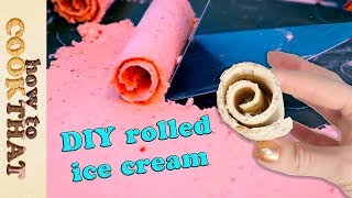 Rolled Ice Cream DIY How to make rolled ice cream at home [upl. by Parfitt]