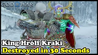 Destroy Berserker King Hrólf Kraki in 30 Seconds God of War Ragnarök Best Build Guide [upl. by Elocen6]