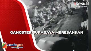 Bikin Resah Gangster di Surabaya AcakAcak Warung Kopi hingga Rampas Barang [upl. by Eilyac]