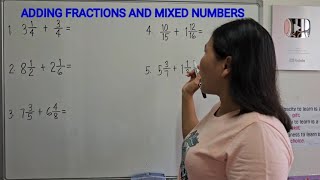 ADDING FRACTIONS AND MIXED NUMBERS [upl. by Roer]