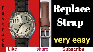 how to change fastrack watch strap वॉच का बेल्ट कैसे चेंज करें [upl. by Seiter104]