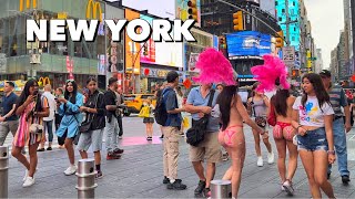 Times Square New York City 4K Walking Tour in Summer 2023  Midtown Manhattan Walking Tour 4K [upl. by Drofnil669]