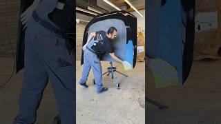 how to Clean before Paintauto Paint beautiful car painting Hood Paint shorts abrarahmedvlogs [upl. by Llerral860]