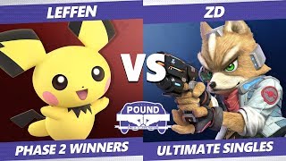 Pound 2019 SSBU  TSM Leffen Pichu VS Demise ZD Fox Smash Ultimate Phase 2 Winners [upl. by Zullo]