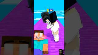 Romantic Kiss Run With Herobrine and Sadako minecraft friendship youtubeshorts funny shorts [upl. by Schaffel862]