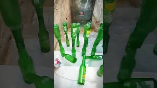 Crushing Crunchy and Soft ThingsBreaking Glass Bottles Satisfying shorts asmr asmrsounds [upl. by Ula]