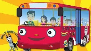 Wheels On The Bus  Popular Nursery Rhymes amp Children Songs  Songs For Children  Jolly Baby Club [upl. by Reham]