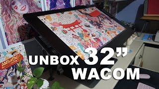 Wacom Cintiq Pro 32 Unboxing and Review ✿ ENA Art Vlog ✿ [upl. by Ennaylime]